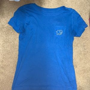 Ivory Ella Blue Tropical Tee With Pocket